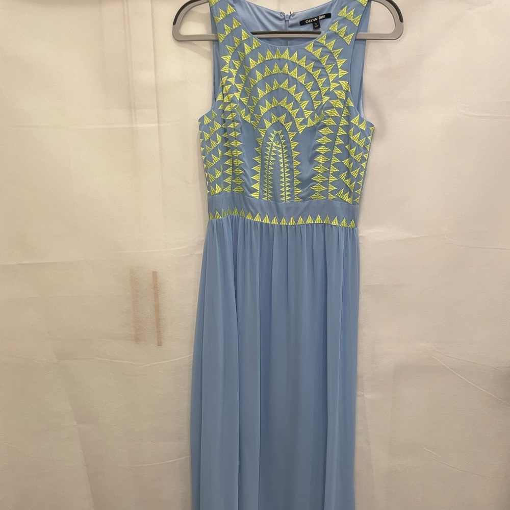 Gianni Bini Blue Embellished Maxi Dress